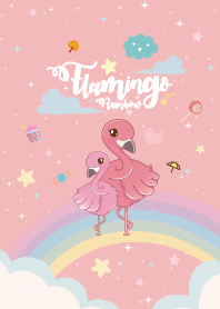 Flamingo Rainbow Galaxy Pink