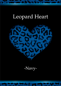 Leopard Heart -Navy-