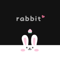 Rabbits. Peach - Black