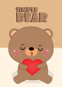 Simple Love Cute Bear
