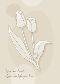 dull color tulip/Beige