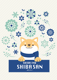 SHIBAINU SHIBASAN -navy mint -