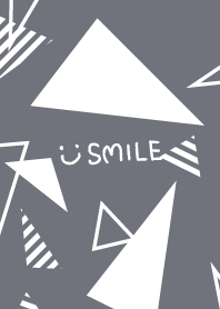 White triangle smile darkish Gray4