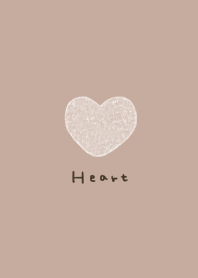 Watercolor white heart and beige.