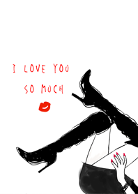 Lip stick and high-heeled