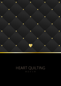 HEART QUILTING-GRAY BLACK- 14