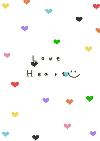 colorful hearts. Smile.
