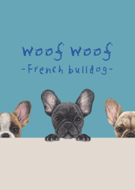 Woof Woof-French bulldog-TURQUOISE BLUE