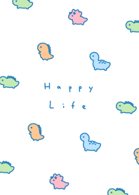 小さな恐竜．青とカラフル