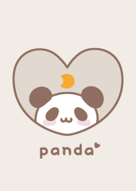 熊貓 月亮 [棕色]