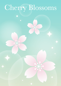 Cherry Blossoms3(emerald green)