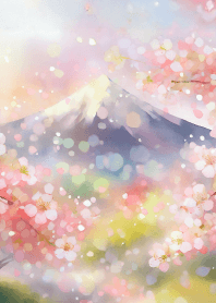 桜と富士山♥