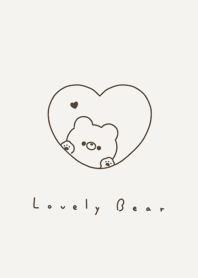 Bear in Heart | dark brown.