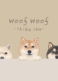 Woof Woof - Shiba inu - DUSTY BEIGE