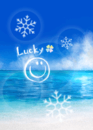 Lucky Smile in the Blue Sea Winter.