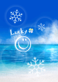 Lucky Smile in the Blue Sea Winter.