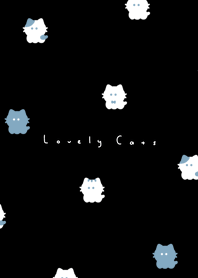 4 whisker cats(pattern)/black aqua