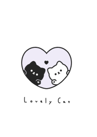 ねことハート | 紫と白