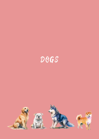 light pink 元気な犬たち