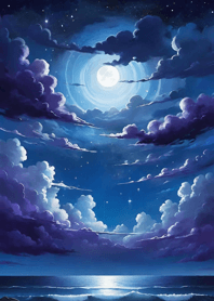 静寂で穏やかな夜の星空 000bF1