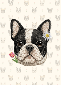French Bulldog Embroidery