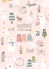 babypink Scandinavian snow falling 09_2