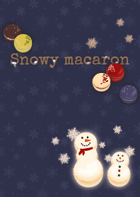 [R] Macaron Snowman + Navy |os