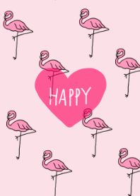 Pink & Flamingo and Heart