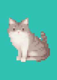 Cat Pixel Art Theme  Green 08