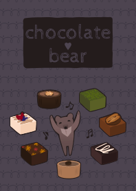 Chocolate & Bear + indigo [os]
