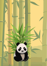 Panda in the bamboo forest on b&y