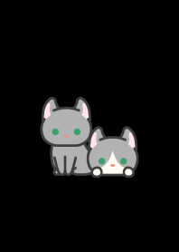 Gray Curl Cat*darkmode*short-haired*