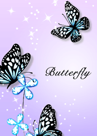 お洒落な蝶々♪パープル