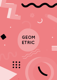 Geometric Flat Light Coral