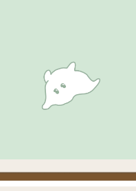Cute creatures underwater Dull green.
