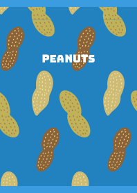 cute peanuts on blue