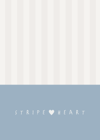 STRIPE&HEART NATURAL BLUE