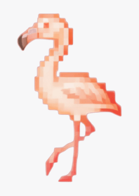 Flamingo Pixel Art Theme  Green 02