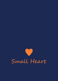 Small Heart *Navy+Orange*