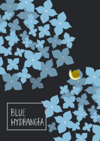 Blue hydrangea and snail theme