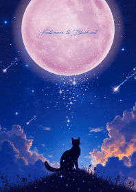 Bring good luck Full moon & Cat 34