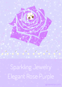 Sparkling Jewelry Elegant Rose Purple
