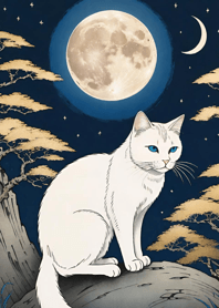 Cat under the Moon E1A145