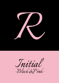 Initial "R" -Black&Pink-