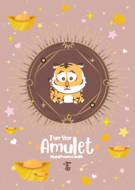 เครื่องรางปีเสือ แห่งความร่ำรวย ชมพูอ่อน