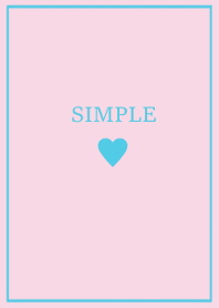 SIMPLE HEART =lightblue pink=