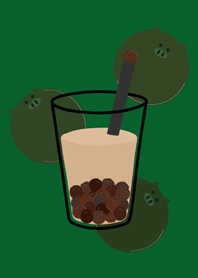 喝杯珍豬奶茶！(森林綠色)
