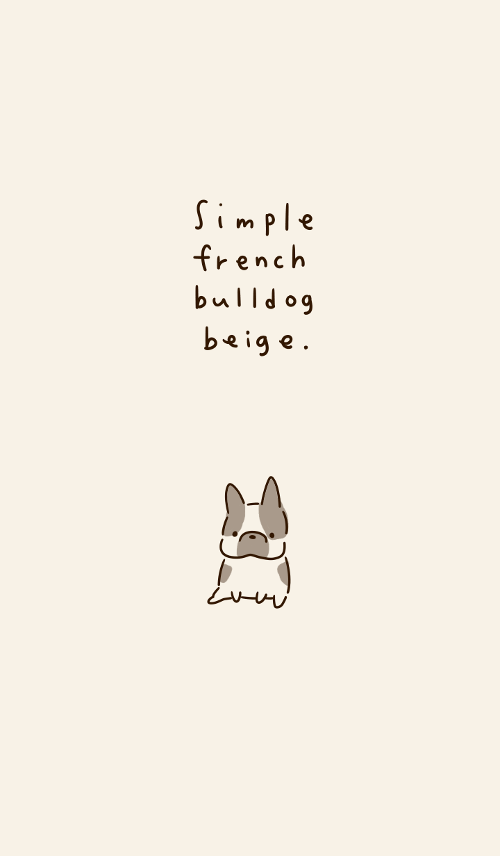 Simple french bulldog beige.