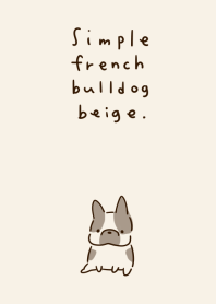 Beige bulldog Perancis sederhana