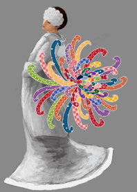 Chrysanthemums and a Woman